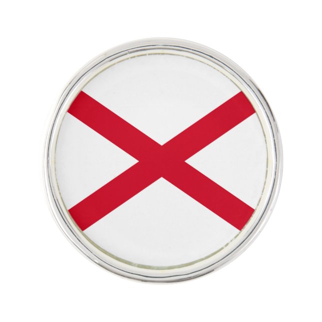 Alabama State Flag Design Lapel Pin (Front)