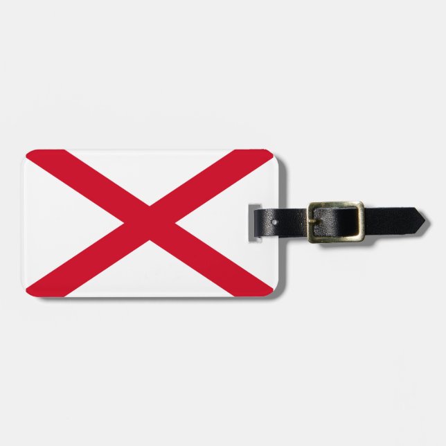 Alabama State Flag Design Luggage Tag (Front Horizontal)