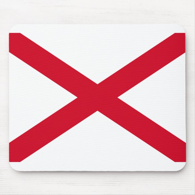 Alabama State Flag Design Mouse Pad (Front)