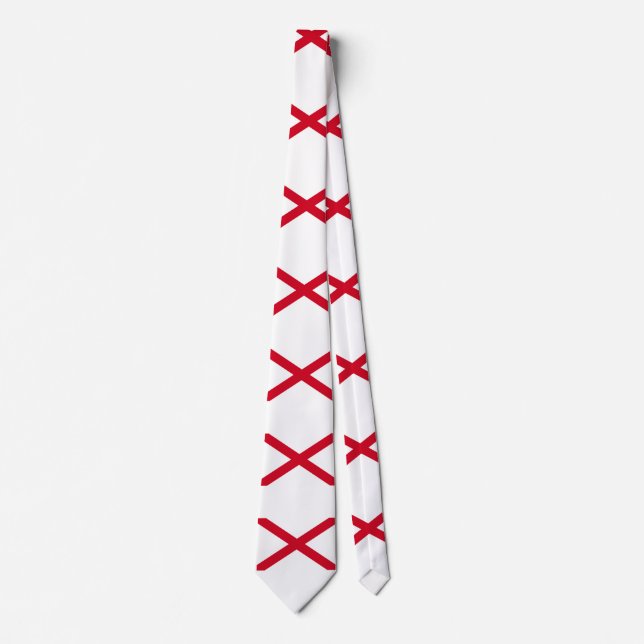 Alabama State Flag Design Neck Tie (Front)