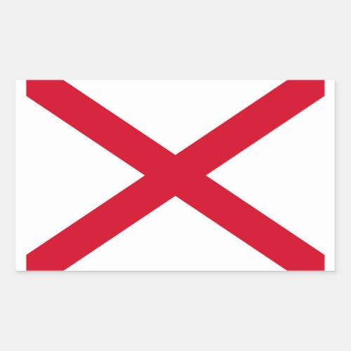 Alabama State Flag Design Rectangular Sticker