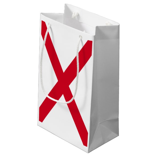 Alabama State Flag Design Small Gift Bag (Back Angled)