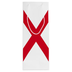 Alabama State Flag Design Wine Gift Bag