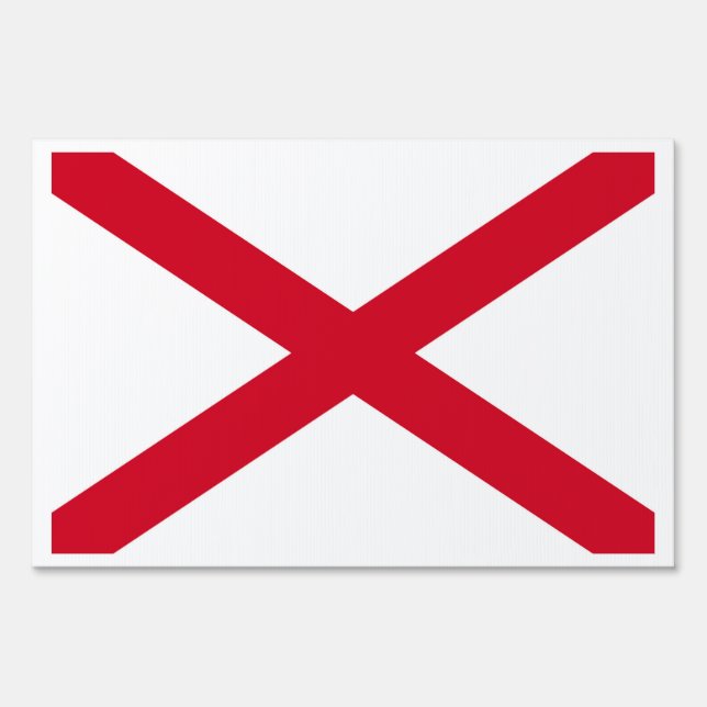 Alabama State Flag Design Yard Sign (Front)