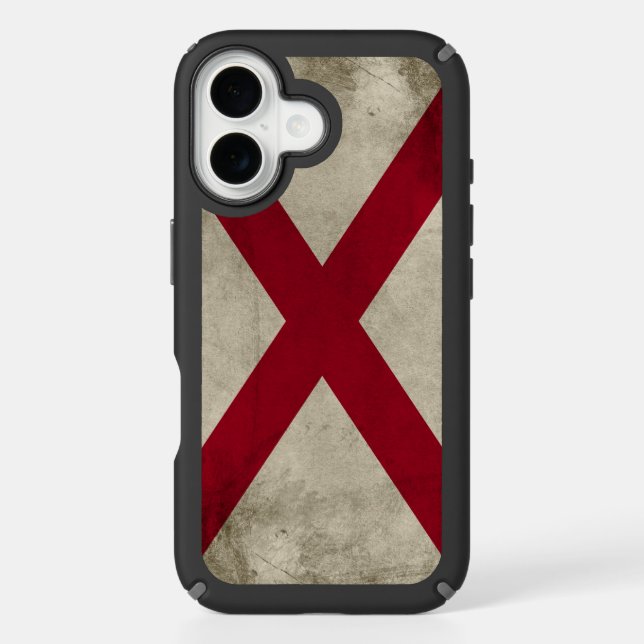 Alabama State Flag Grunge Speck iPhone Case (Front)
