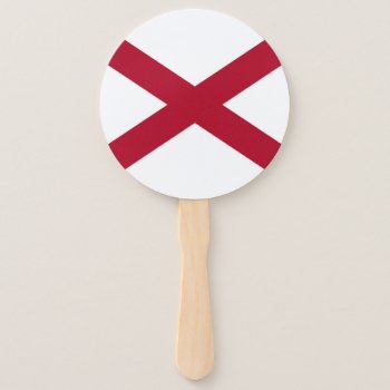 Alabama State Flag Hand Fan by YLGraphics at Zazzle
