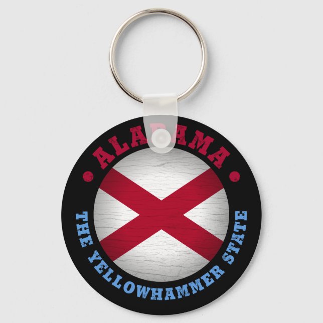 ALABAMA STATE FLAG KEYCHAIN (Front)