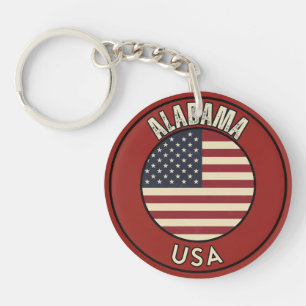 Alabama State Flag Keychain