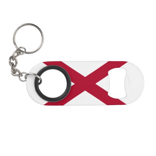 Alabama State Flag Keychain Bottle Opener