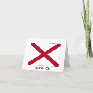 Alabama State Flag Letterpress Thank You Card