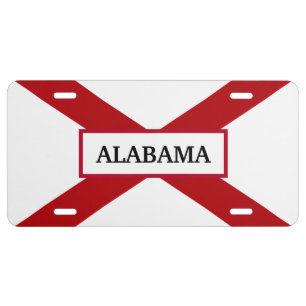 Alabama State Flag License Plate