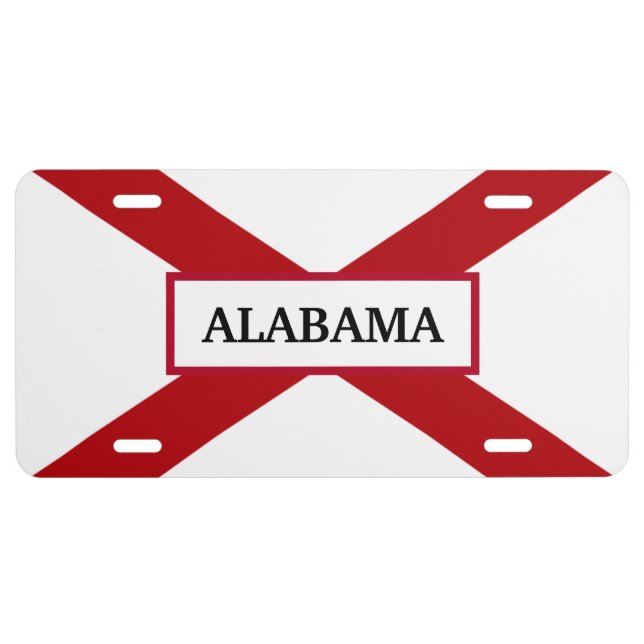 Alabama State Flag License Plate (Front)