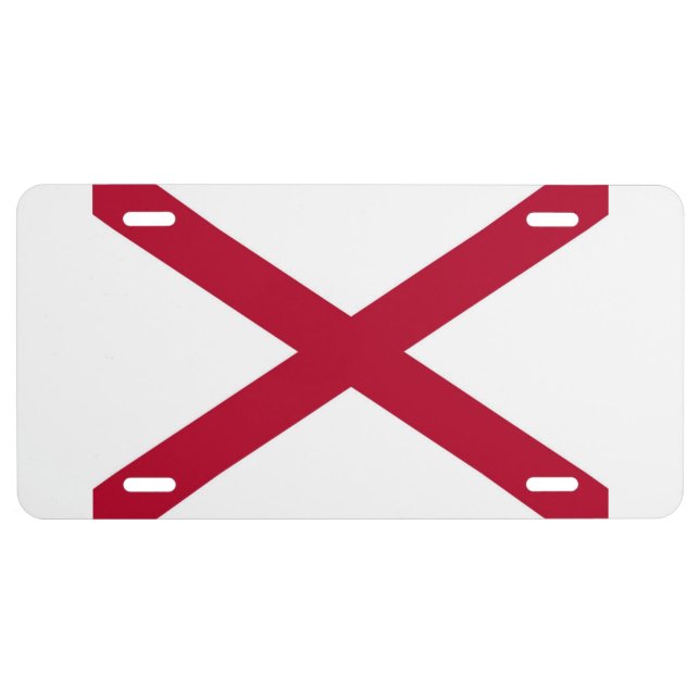 Alabama State flag License Plate (Front)