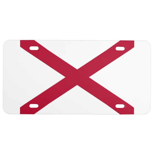 Alabama State flag License Plate (Front)