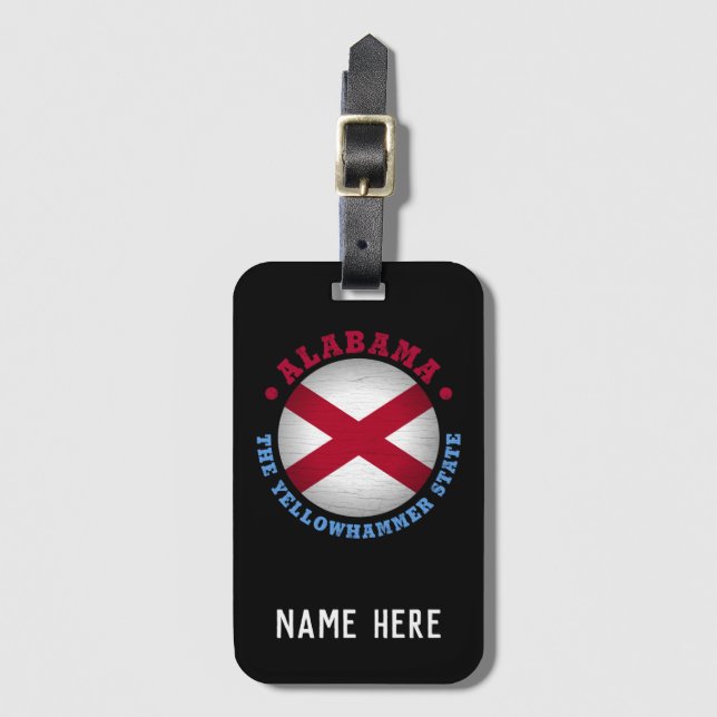 ALABAMA STATE FLAG LUGGAGE TAG (Front Vertical)