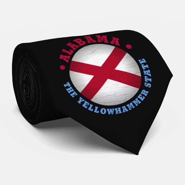 ALABAMA STATE FLAG NECK TIE (Rolled)