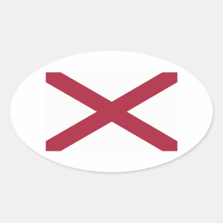 Alabama State Flag Oval Sticker