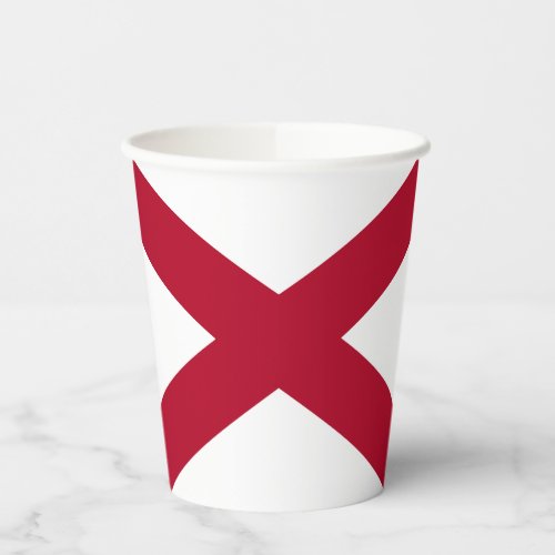 Alabama State Flag Paper Cups