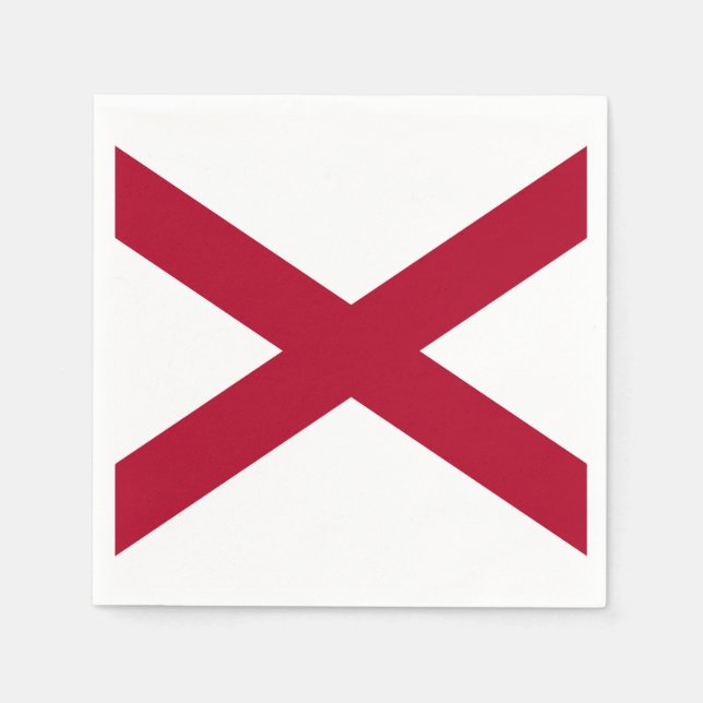 Alabama State Flag Paper Napkins (Front)