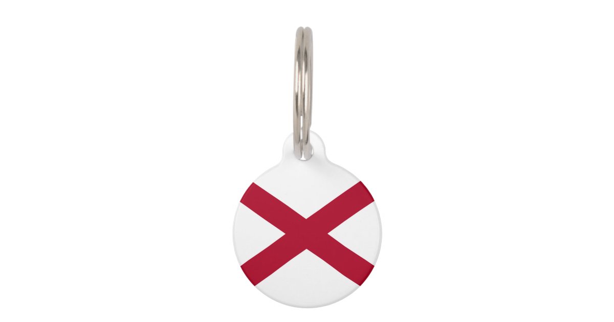 Alabama State Flag Pet ID Tag | Zazzle.com