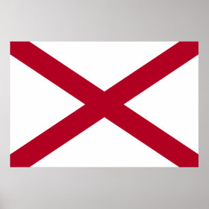 Alabama State flag Poster