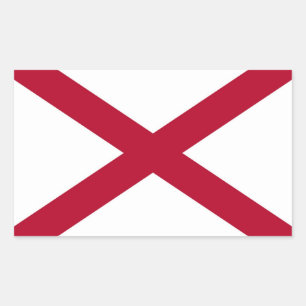 Alabama State flag Rectangular Sticker