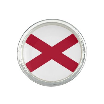 Alabama State Flag Ring by YLGraphics at Zazzle