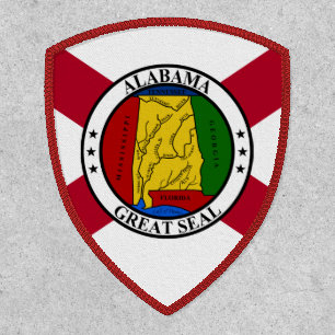 Alabama State Flag/ Seal superimposed Patch