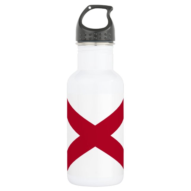Alabama State Flag Stainless Steel Water Bottle (Front)