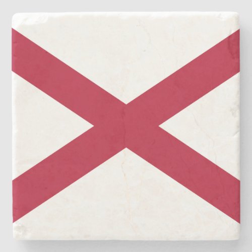 Alabama State Flag Stone Coaster