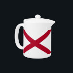 Alabama State Flag Teapot<br><div class="desc">Add a touch of Alabama pride to your tea time with our exclusive teapot featuring the flag of Alabama! Crafted with meticulous attention to detail, this teapot is more than just a kitchen accessory; it’s a celebration of Alabama heritage and cultural pride. The teapot prominently displays the iconic crimson St....</div>
