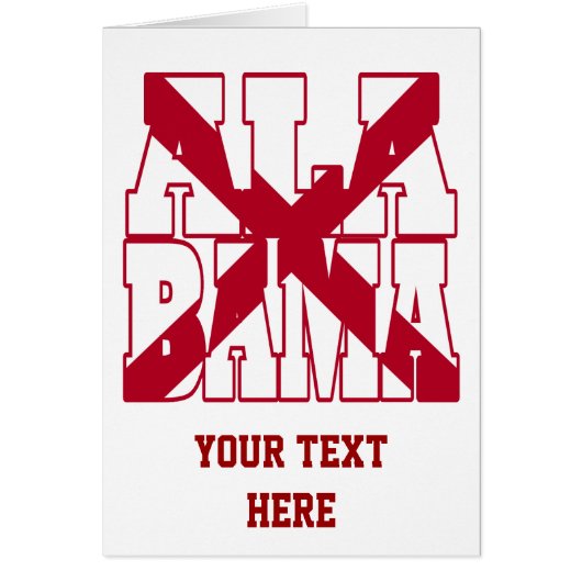 Alabama state flag text cards (Front)