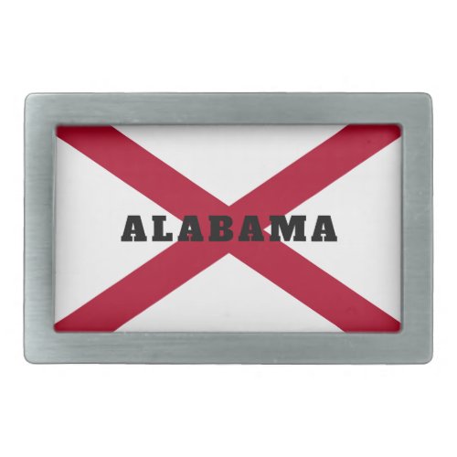 Alabama State Flag USA Belt Buckle