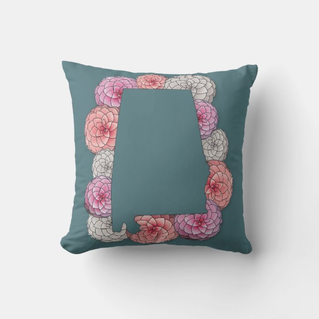 Alabama State Flower Throw Pillow (Front)
