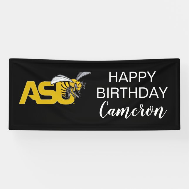 Alabama State Hornet Mark | Birthday Banner (Horizontal)