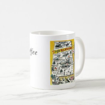 Alabama State Map Coffee Mug by normagolden at Zazzle