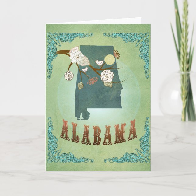 Alabama State Map – Green Card (Front)