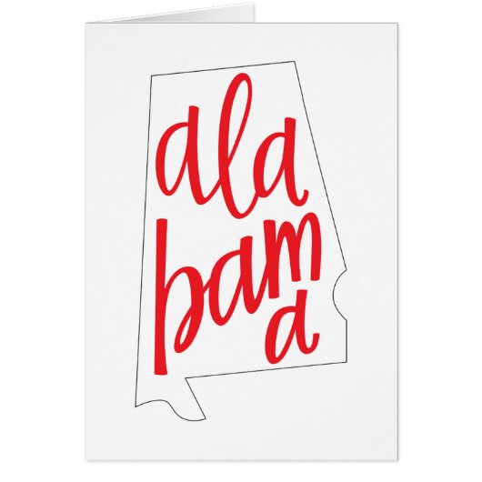 Alabama State Outline Cards (Front)