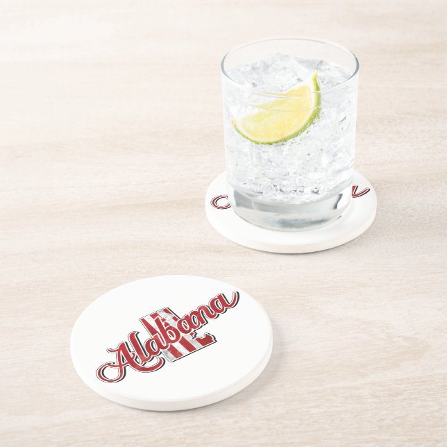 Alabama State Outline Coaster (Side)