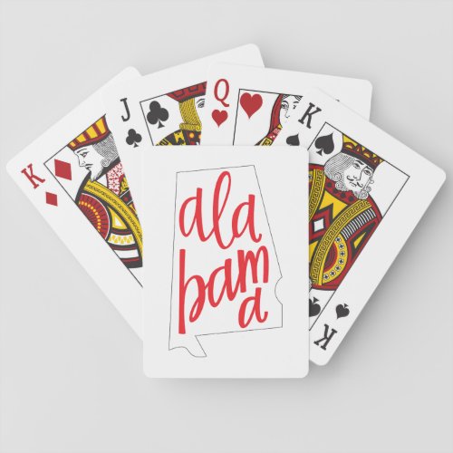 Alabama State Outline Poker Cards