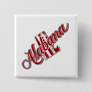 Alabama State Outline Tiny Button