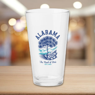 Alabama State Pride – Camellia Flower and Tree  Glass