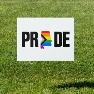 Alabama State Pride LGBTQ Progress Pride Sign