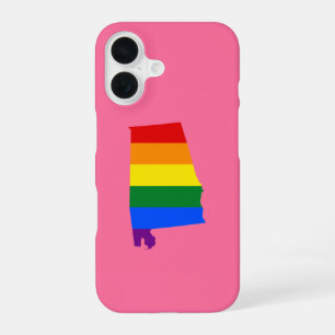 Alabama state rainbow map iPhone 16 case