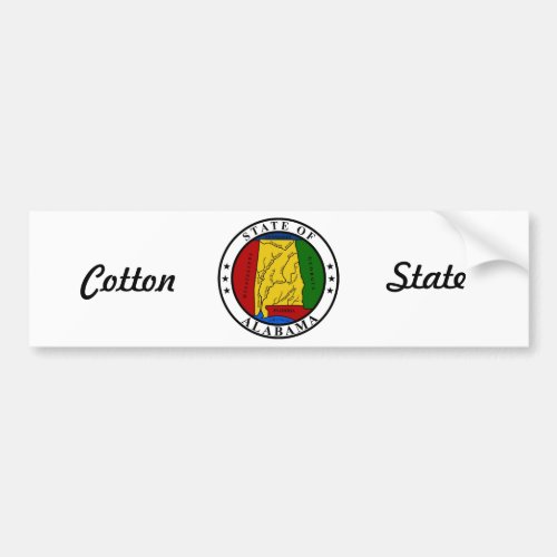 Alabama State Seal and Motto Bumper Sticker