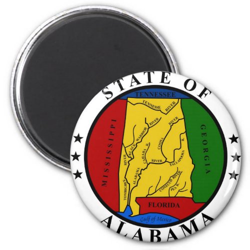 Alabama State Seal and Motto Magnet
