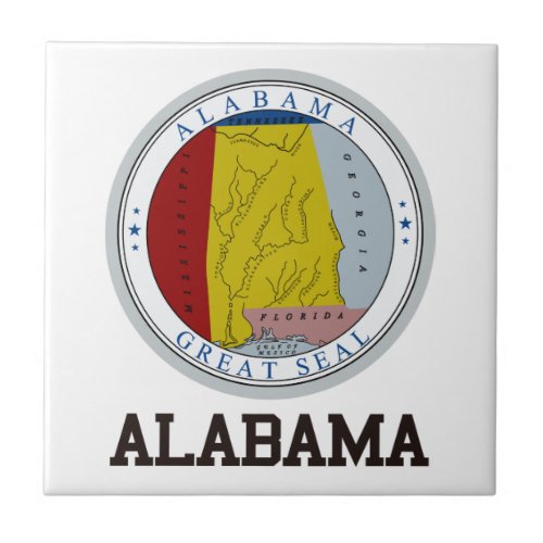 Alabama State Seal Ceramic Tile