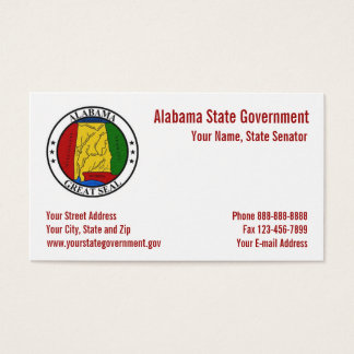 Government Business Cards Templates Zazzle Alabama State Seal Government Business Card