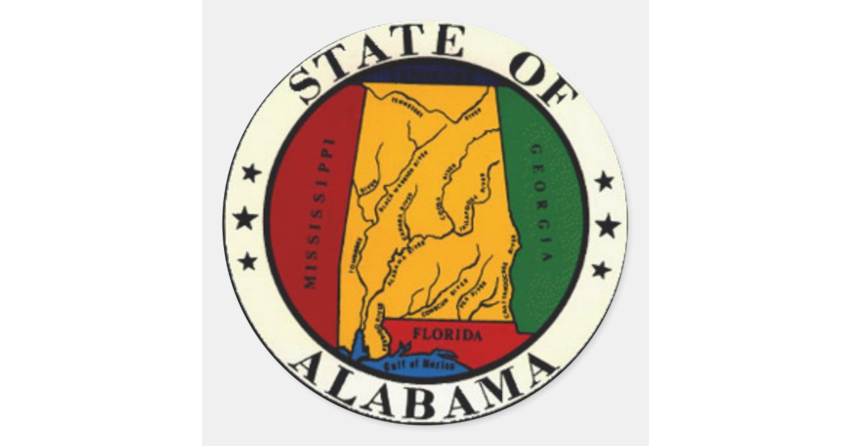 Alabama State Seal Stickers | Zazzle