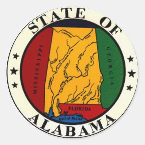 Alabama State Seal Stickers | Zazzle